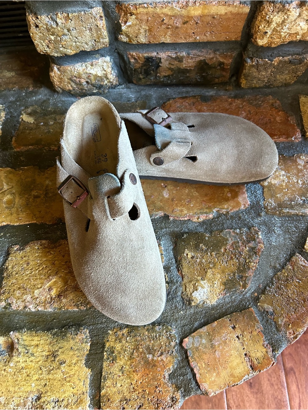 Birkenstock clogs.